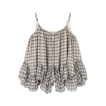 Wild Strawberry Plaid Camisole Top