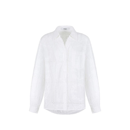 Hollow Embroidery Lace Shirt