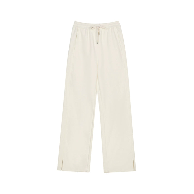 loose simple woolen wide-leg pants