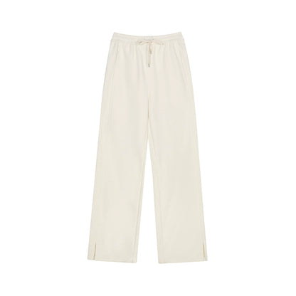 loose simple woolen wide-leg pants