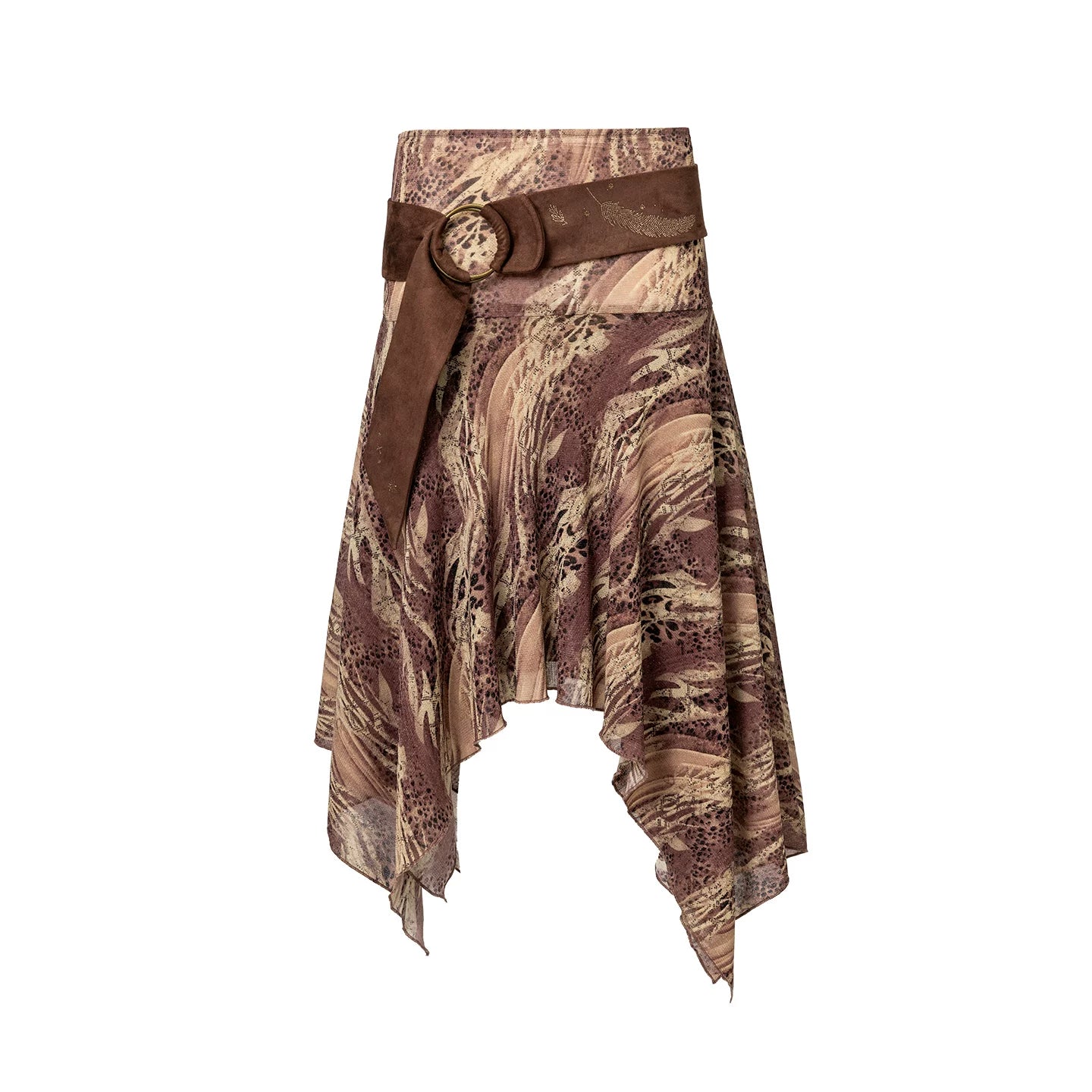 Leopard Print Fishtail Skirt