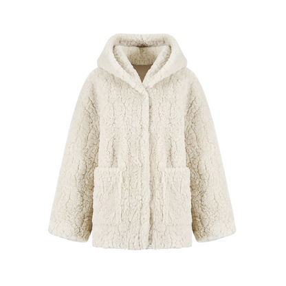 Hooded Oversized Fur Coat