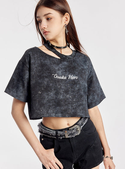 American Hottie Cutout Crop Top