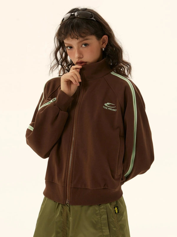 American vintage stand up collar sports coat