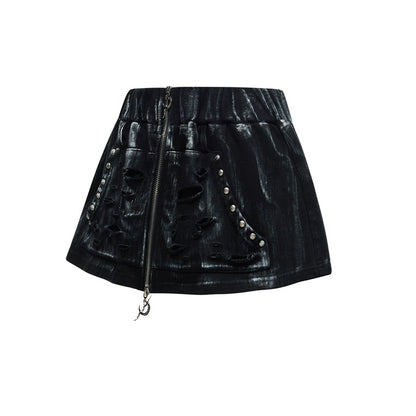 Hand Painted Punk Short Skirt