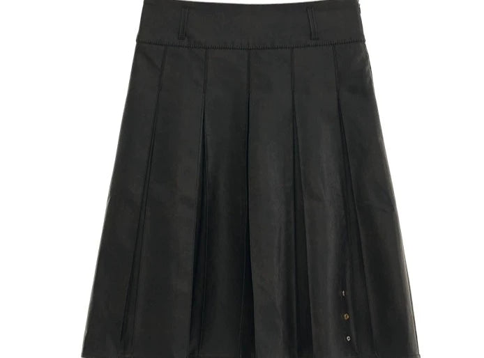 Coat pleated skirt casual set