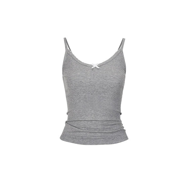 Lace Stitching Bow Top