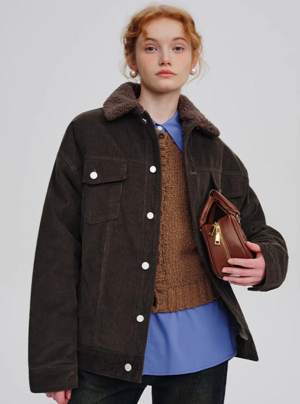 Dark Brown Maillard corduroy jacket