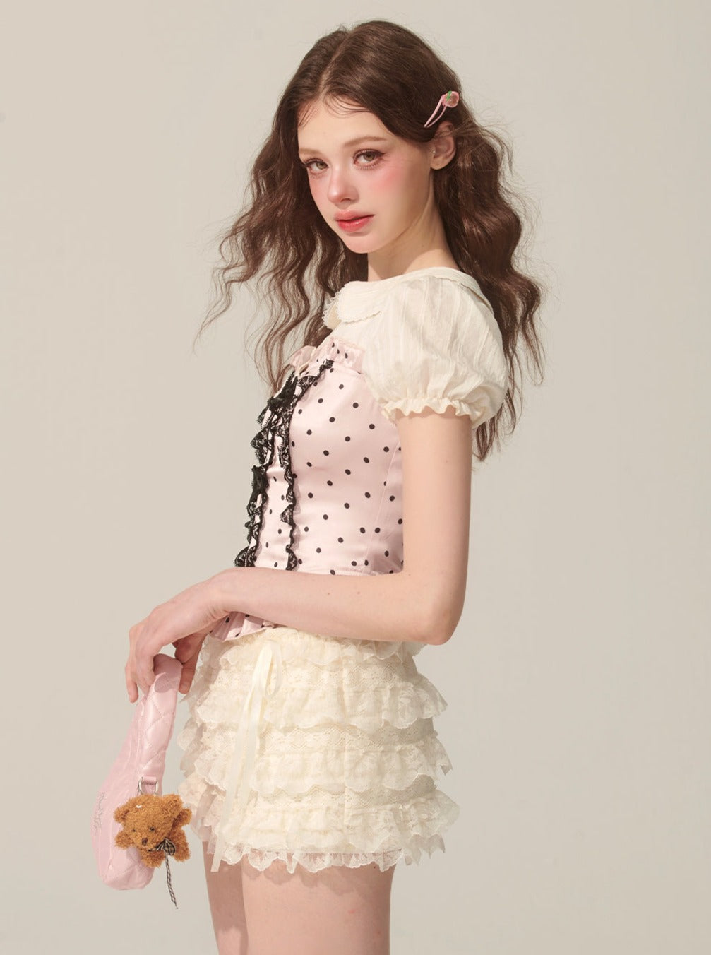 Ballet Pink Polka Dot Top