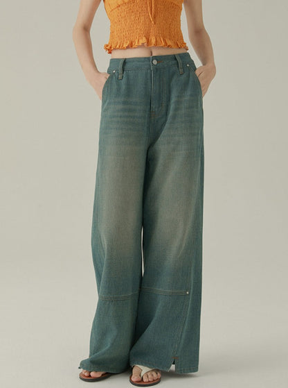 French Loose Balloon Denim Pants