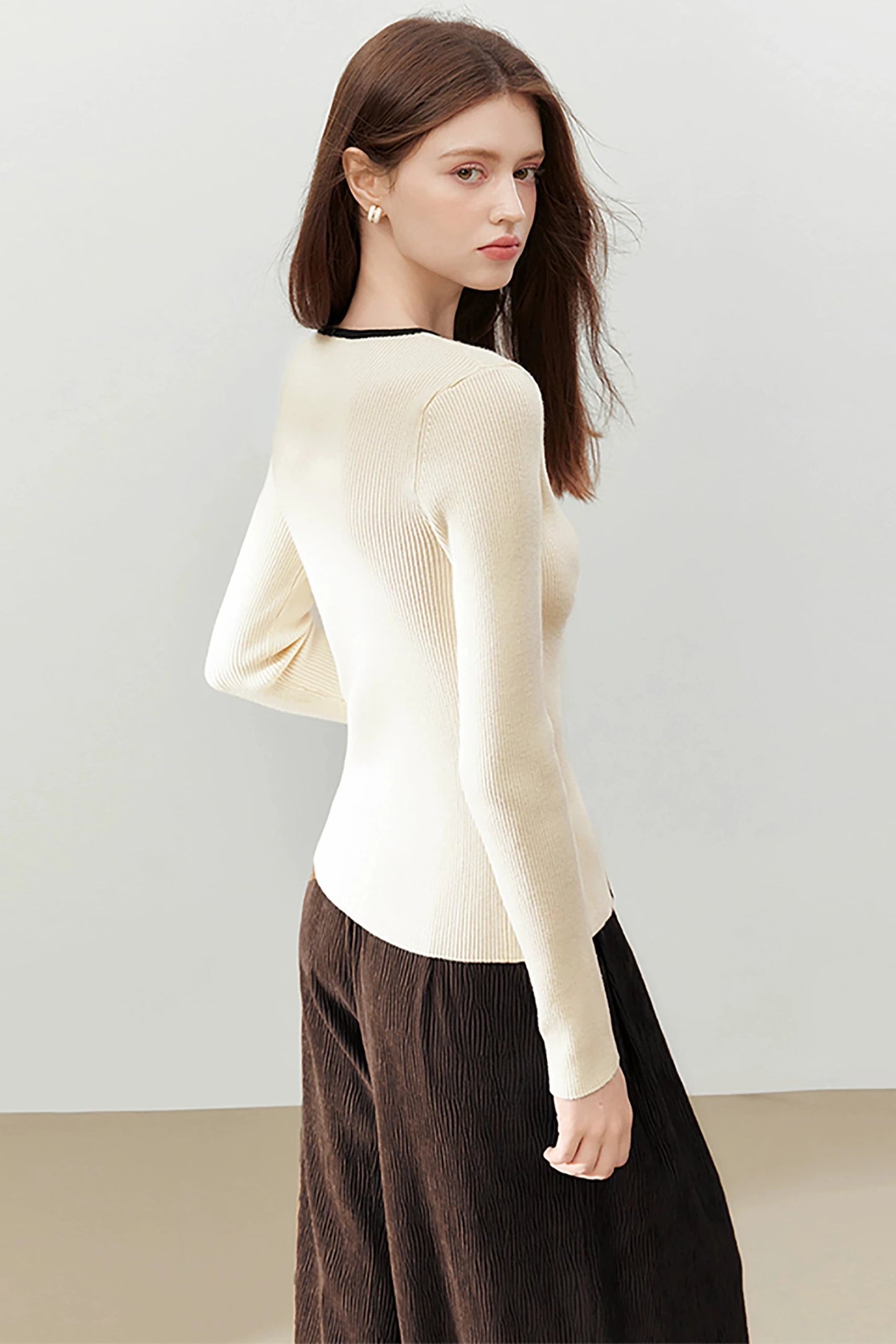 Asymmetrical Design Knitted Cardigan