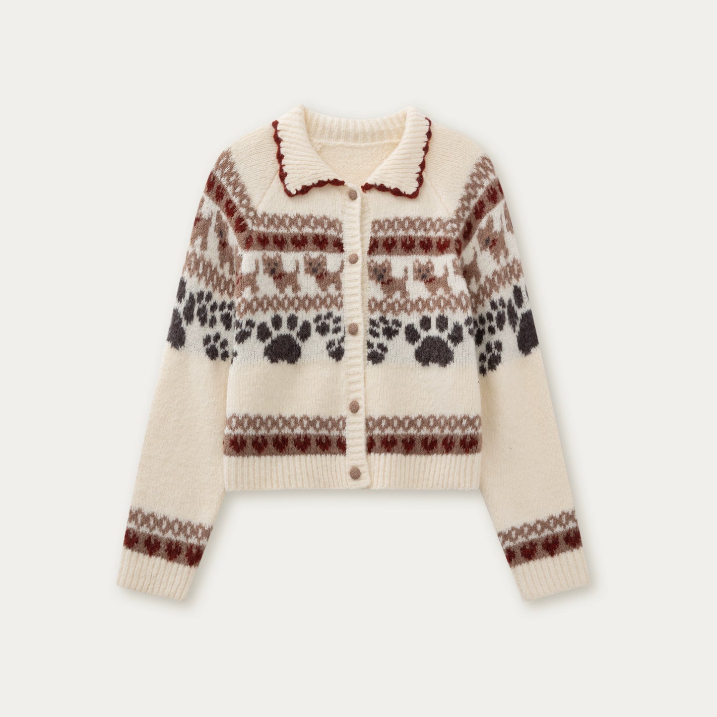 Vintage Knit College Style Sweater Set-Up