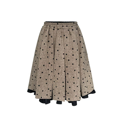 Elastic Pleated Skirt Suit Set-Up