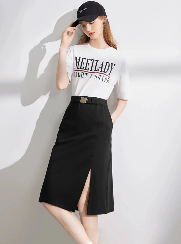 Simple Fake Two-Piece Dress