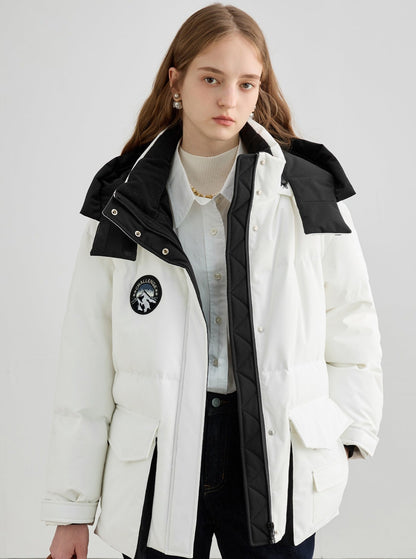 Hooded College Style Jacket