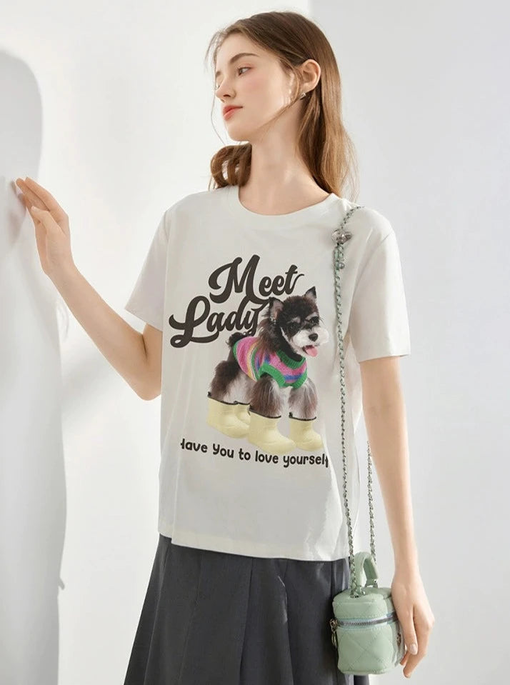 Casual Letter Print T-Shirt