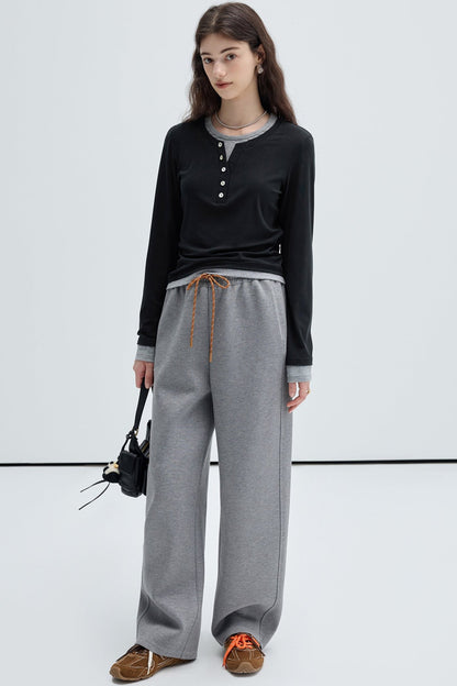 Casual Wide-Leg Sports Sweatpants