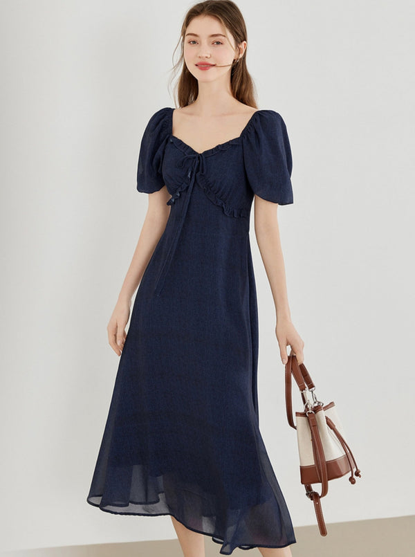 French Elegant V-Neck Dress