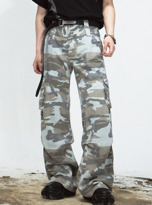 Camouflage Stained Cargo Pants