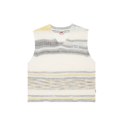 Casual Oil Painting Mohair Vest Top