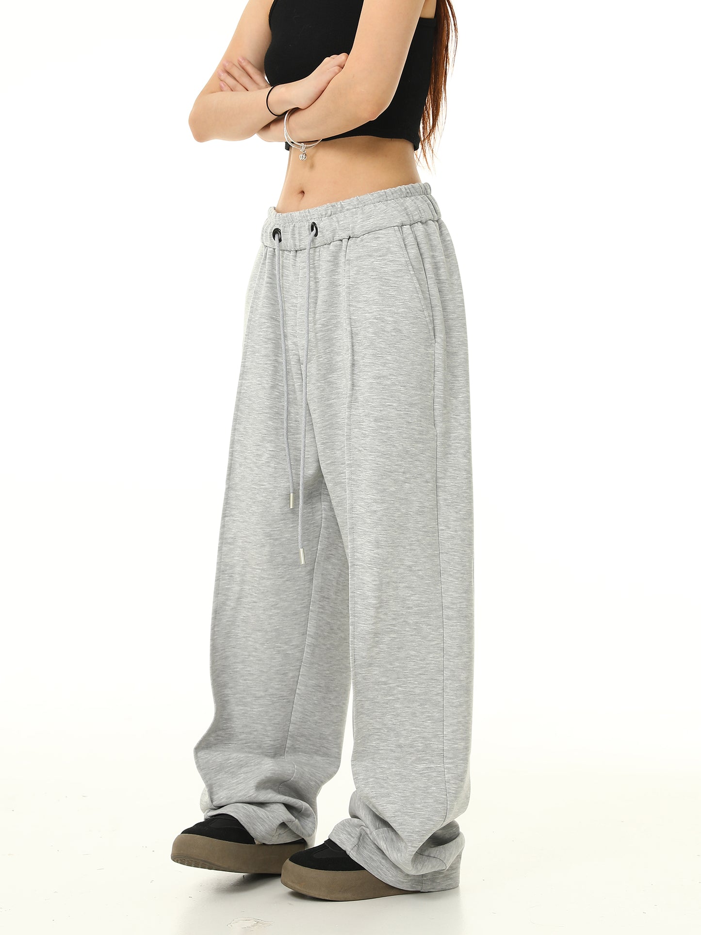 Graue Retro-Sweatpants