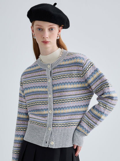 Vintage Wool Long Sleeve Cardigan