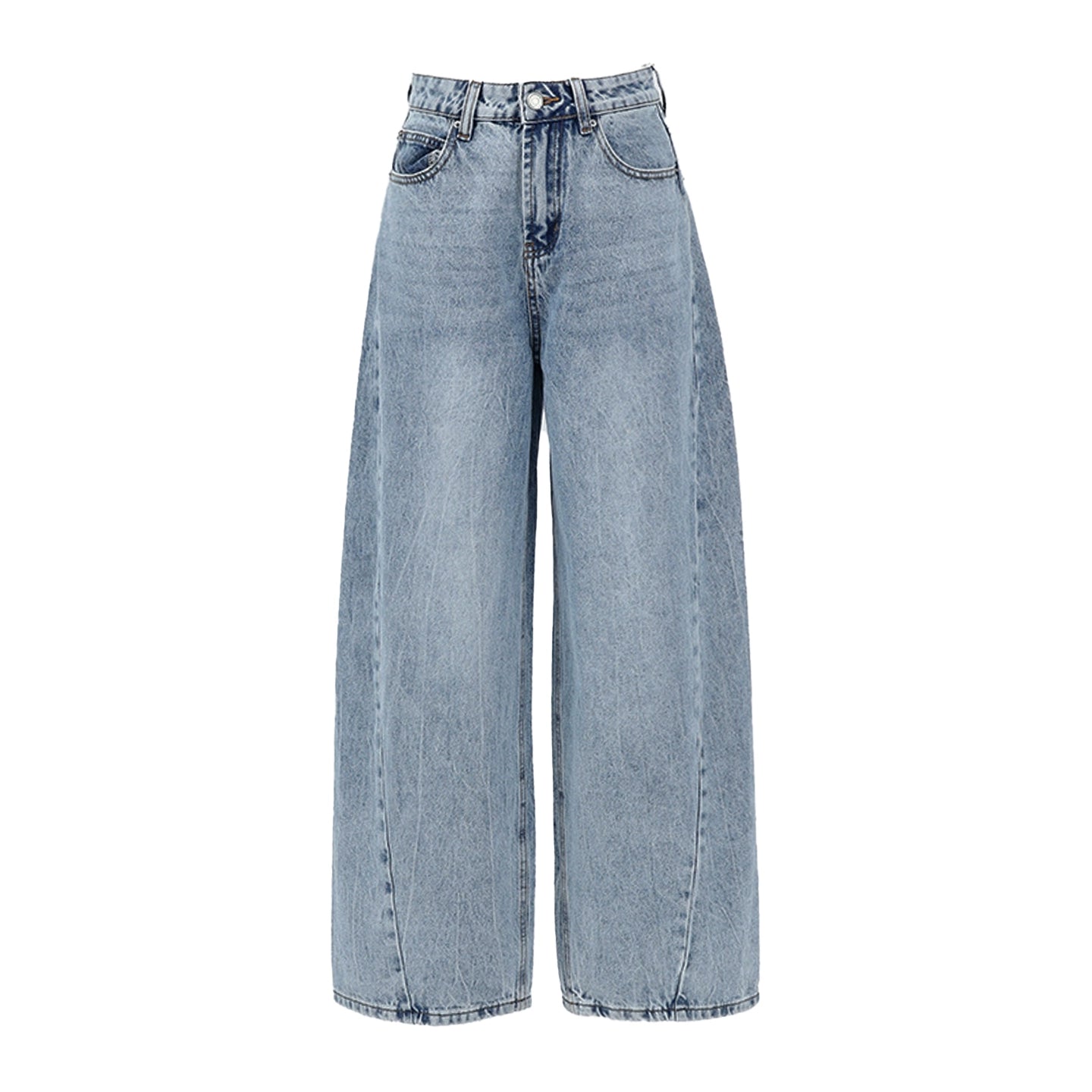 Washed Slimming Straight Leg Jeans