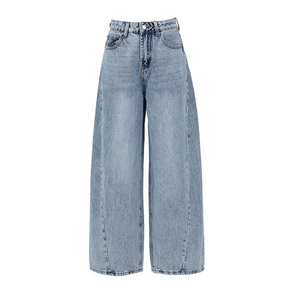 Washed Slimming Straight Leg Jeans