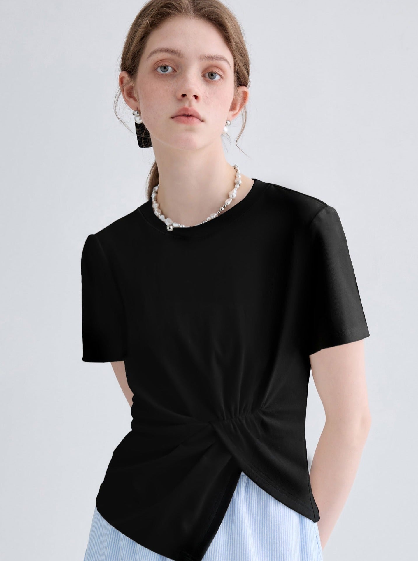 Luxury Irregular Pinch Top