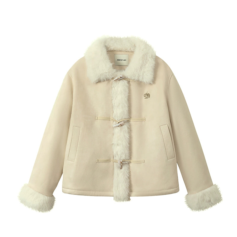 Suede Fur Collar Jacket