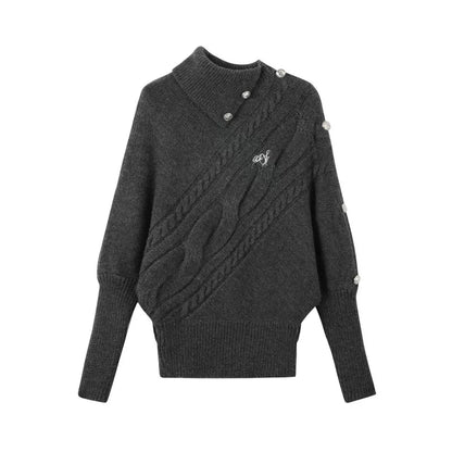 Cable Knit Waist-Cinching Sweater Set-Up