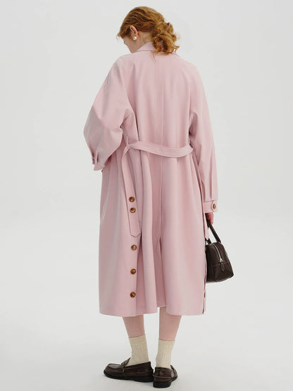 Classic Pink Buttoned Coat