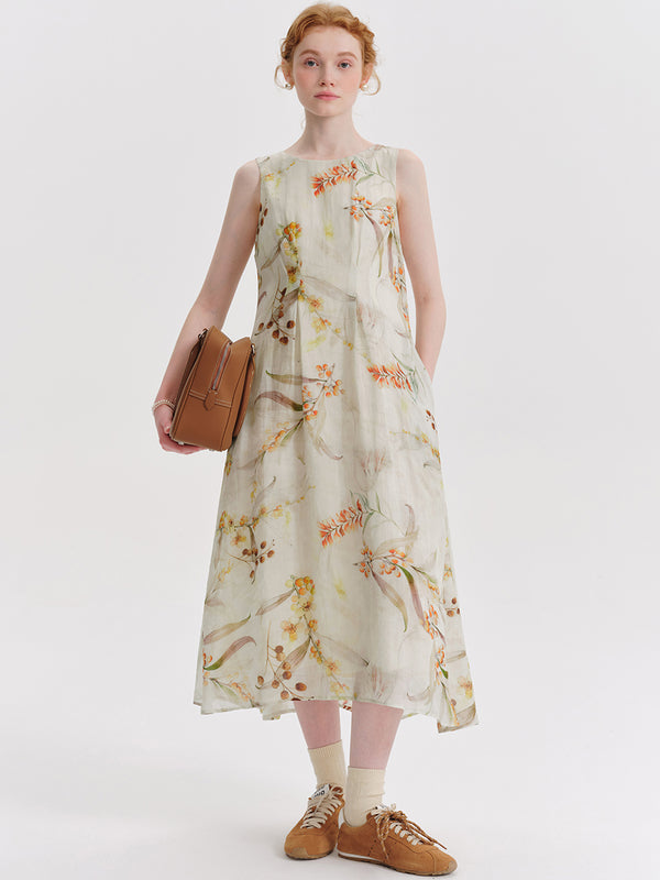Botanical Print Dress
