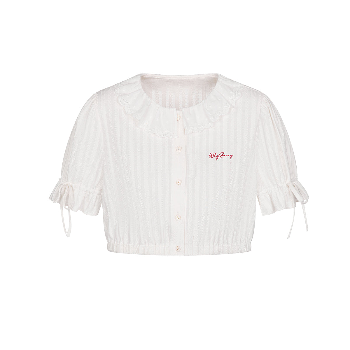 Lace Bubble Sleeve Blouse