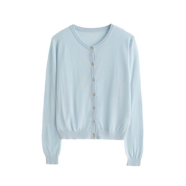 Linen Knitted Cardigan Set