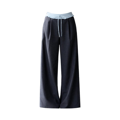 Color-Block Patchwork Top and Pants Set-Up