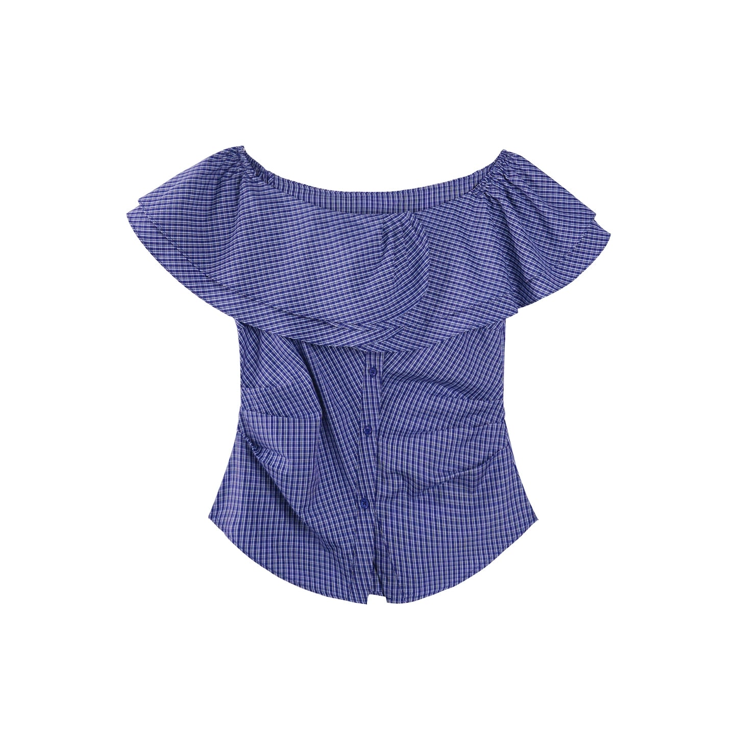 One-Shoulder Lyocell Ruffled Slimming Top