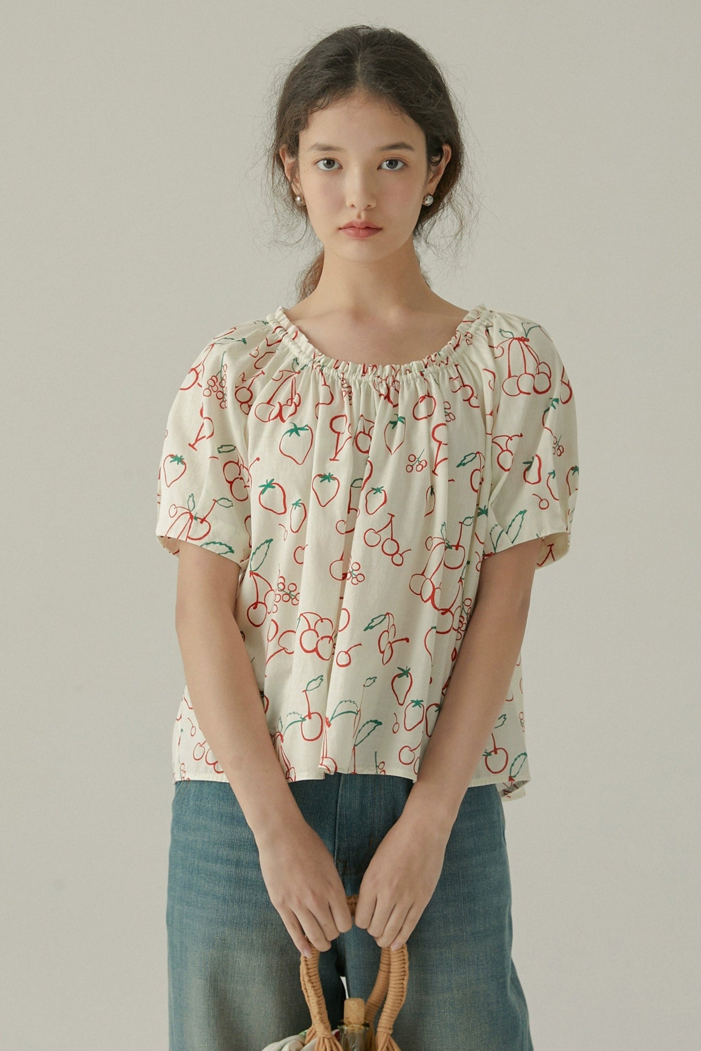 Berry Basket Print Top