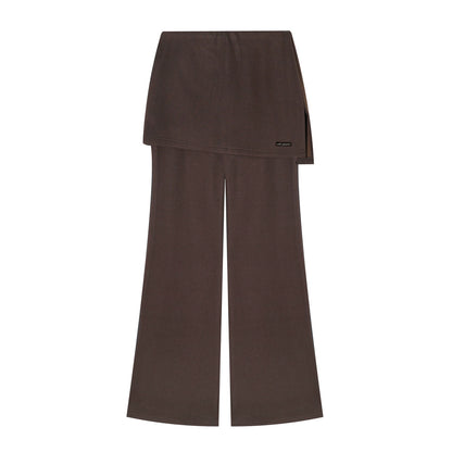 Irregular Flared Knit Pants