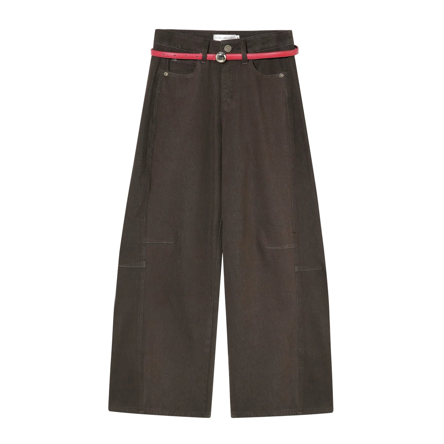 Scimitar Red Belt Denim Pants