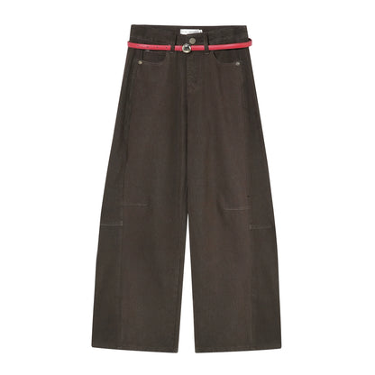 Scimitar Red Belt Denim Pants