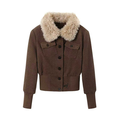 Brown Woolen Jacket And Pants Set-Up