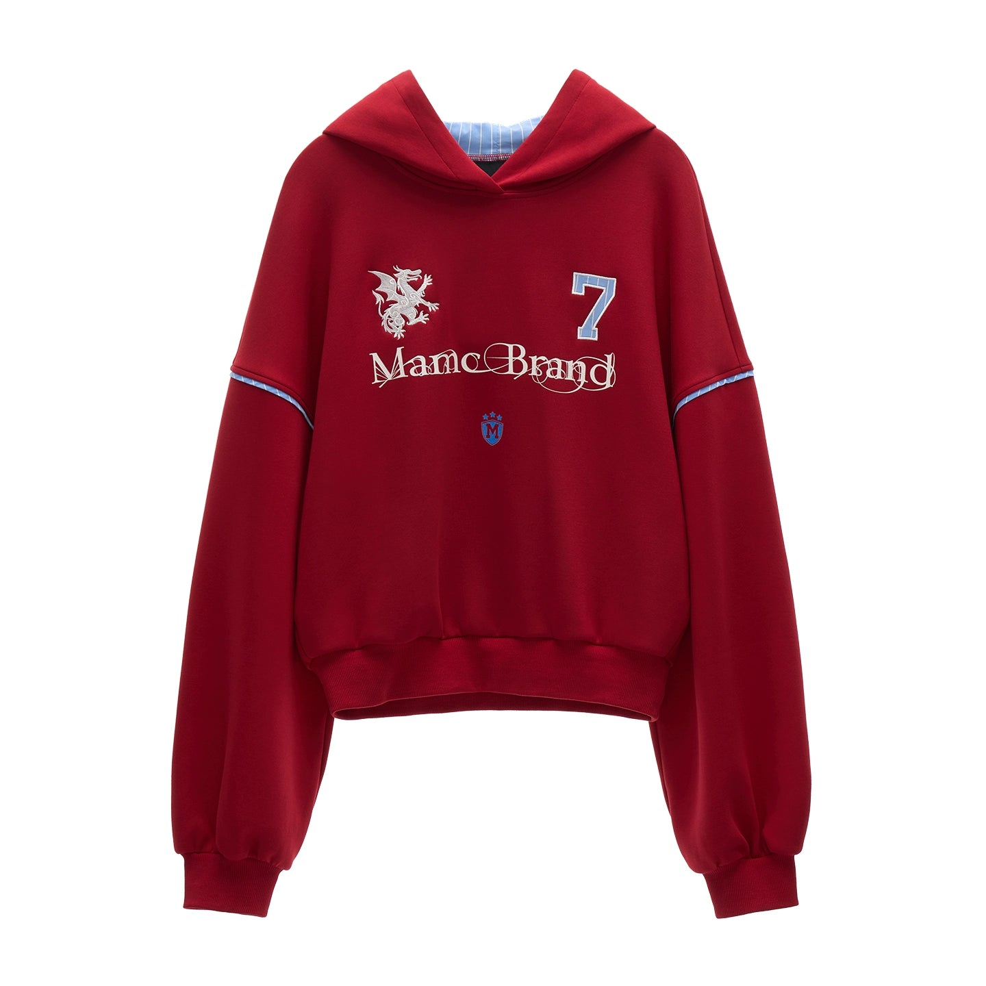 American Patchwork Hooded Sweatshirt