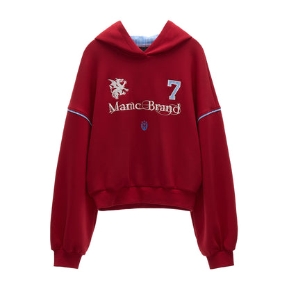 American Patchwork Hooded Sweatshirt