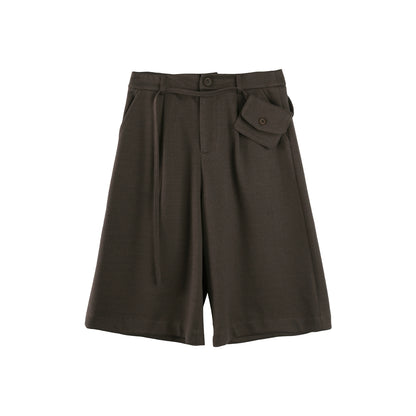 Casual Maillard Cropped Suit Pants