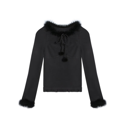 Furry Patchwork Base Layer Top