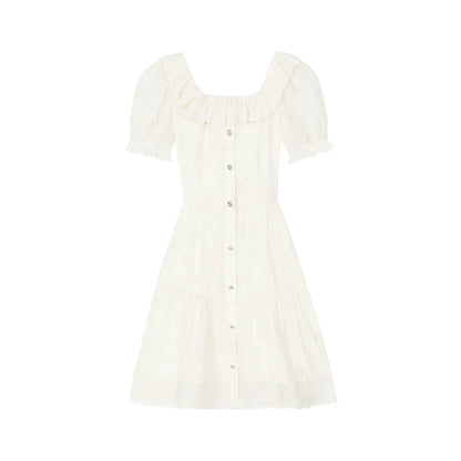 Short Sleeve Lace Tea Dress