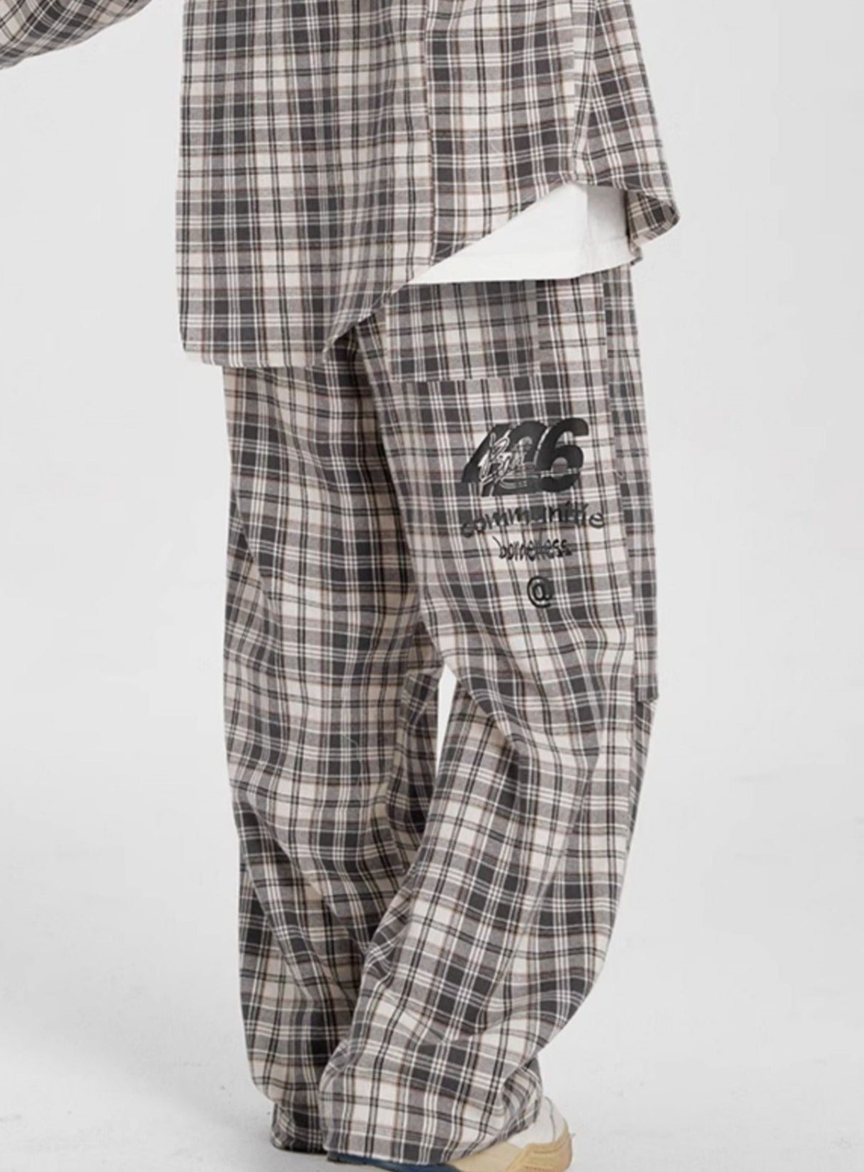 Hip Hop Graffiti Plaid Pants