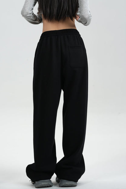 Fleece Thickened Wide-Leg Sweatpants