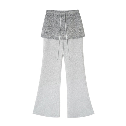 Gray Off-Shoulder Two-Piece Set-Up